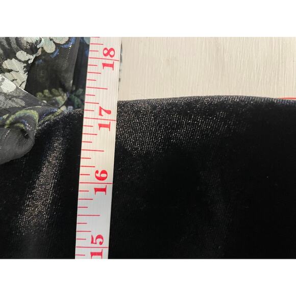 Velvet Vested Floral Babydoll Dress Womens Size S Long Sleeve Whimsical Goth - Picture 12 of 14